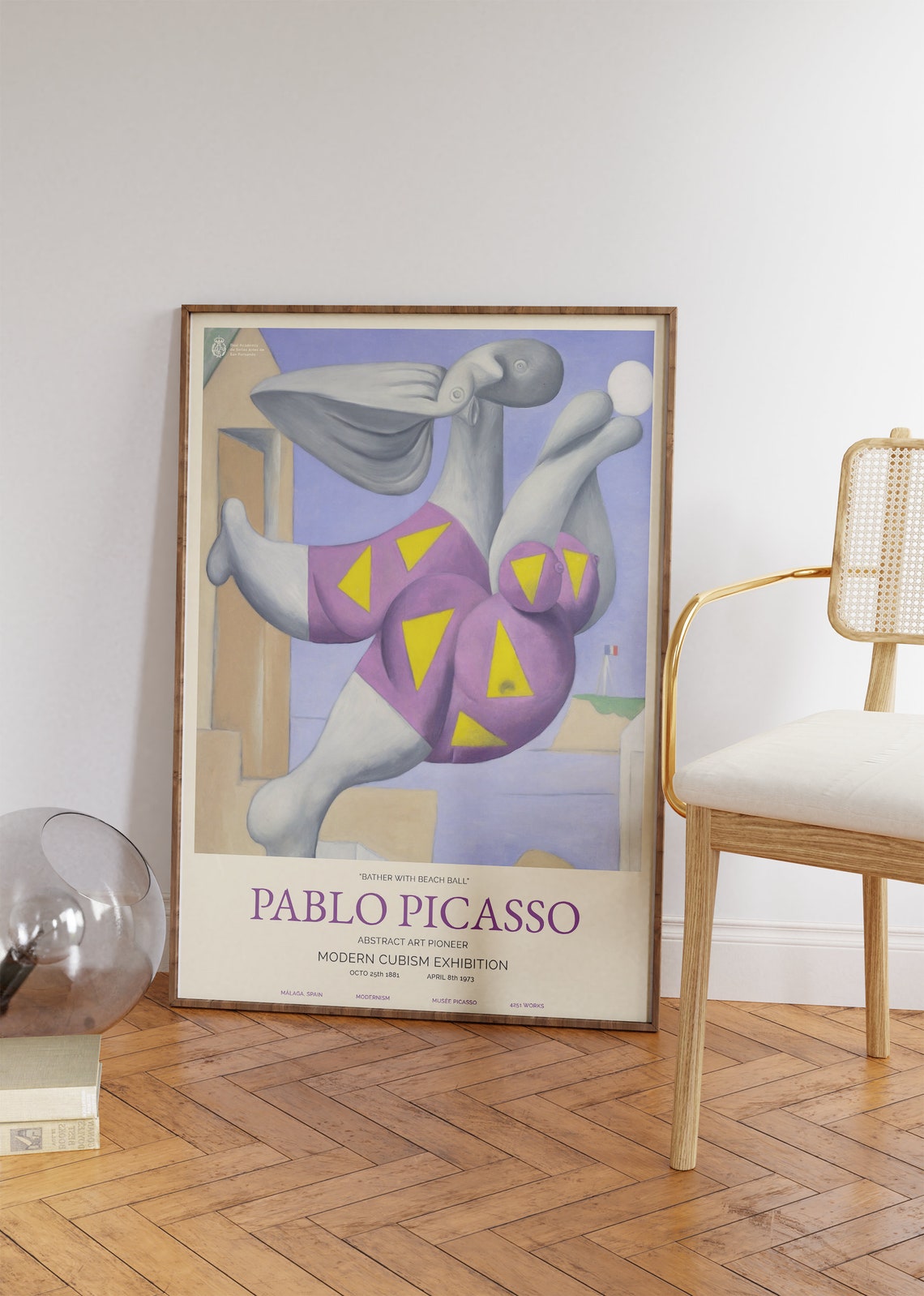 Pablo Picasso Bather with Beach Ball Cubist Exhibition Art Print - Image 4