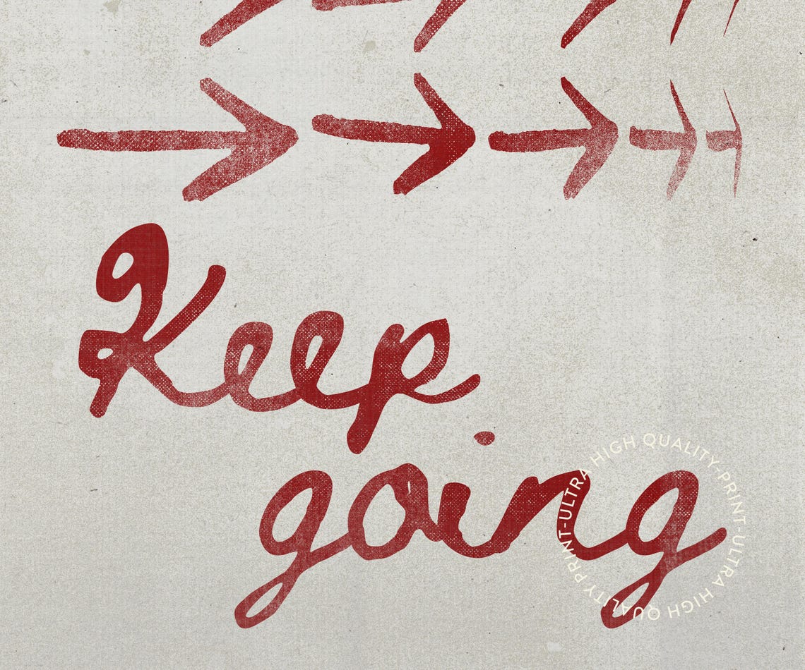 Keep Going Print Self Love Wall Art Spiritual Inspirational Quotes Retro Apartment Decor Cute Affirmation Prints Mid Century Poster - Image 5