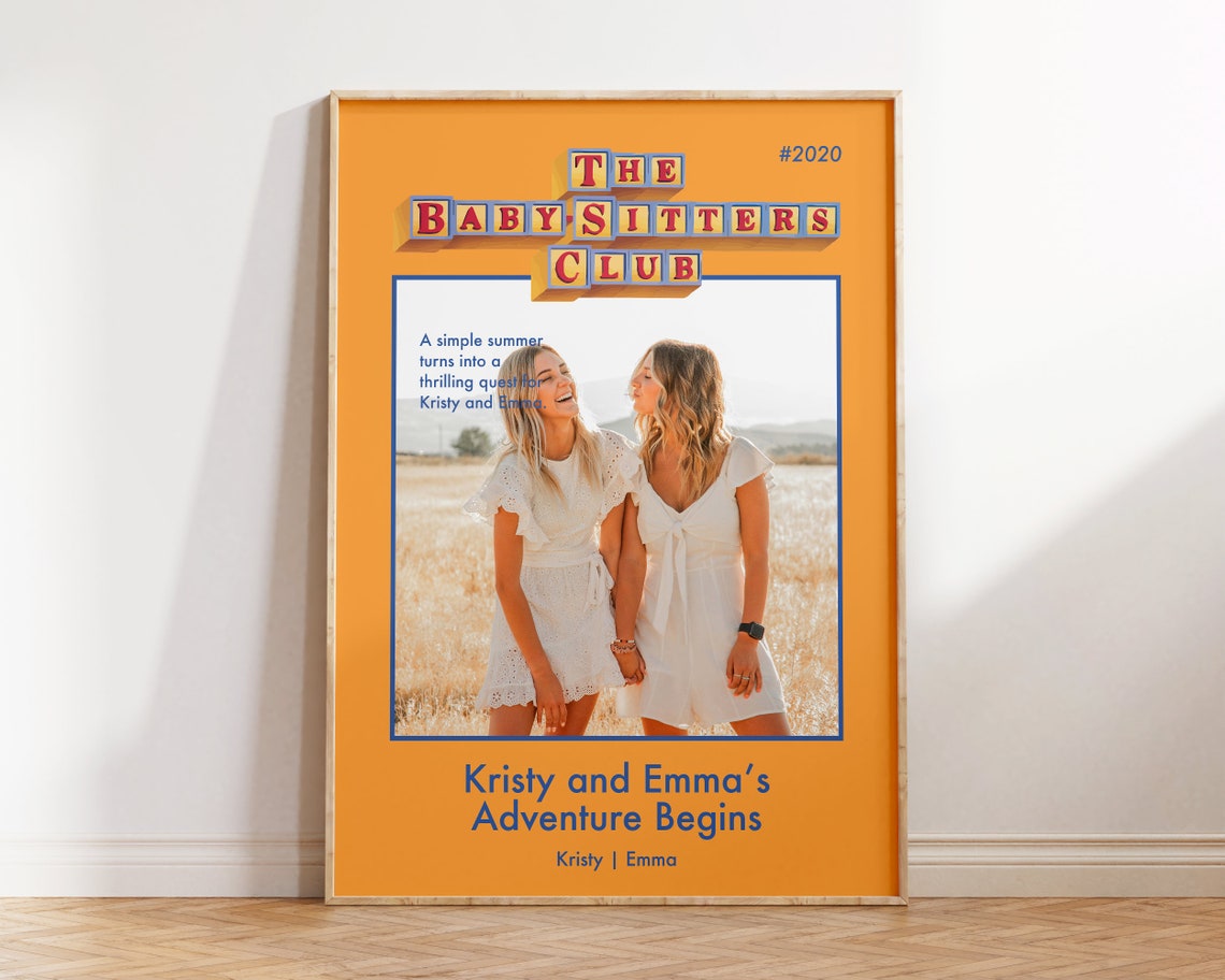 Best Friend Gift Personalized The Baby Sitter Club Custom Best Friend Portrait Birthday Gifts Print Friendship Gif Art Mothers Day Gift - Image 2