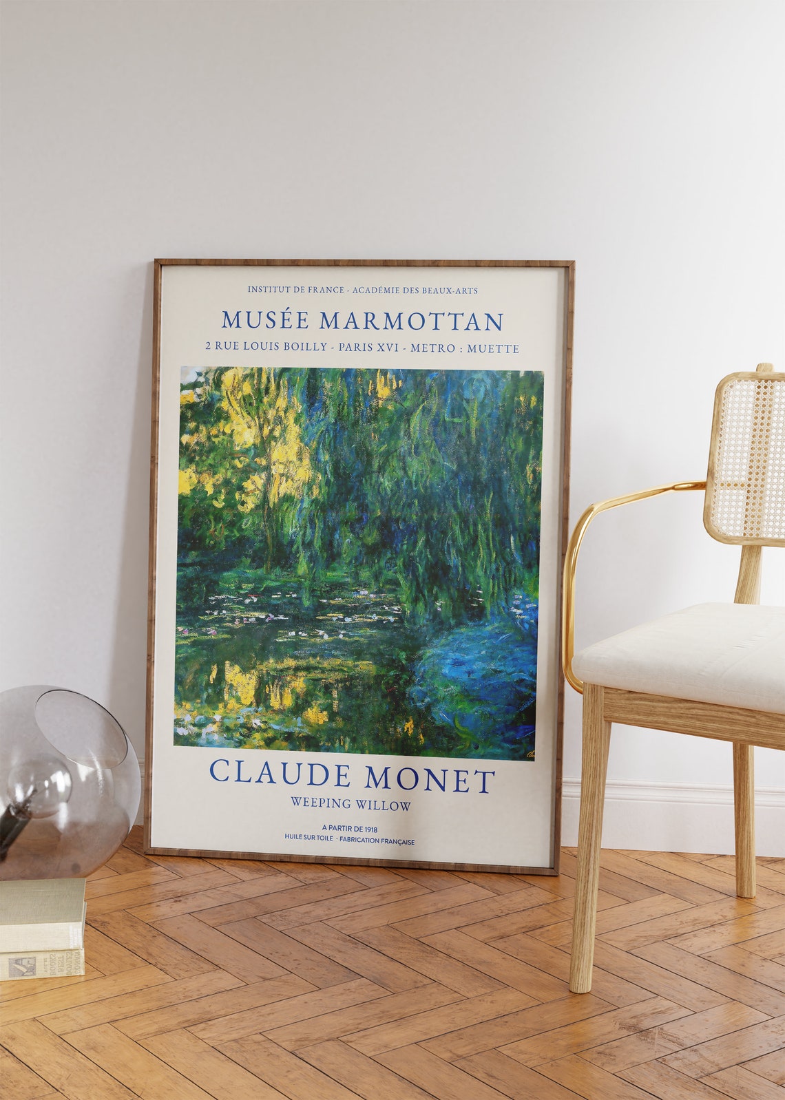 Claude Monet Weeping Willow Exhibition Poster Impressionist Art Print - Image 4