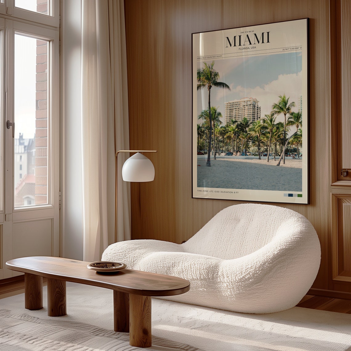 The Palms Of Miami Florida Beach Palm Trees Coastal Travel Poster - Image 4