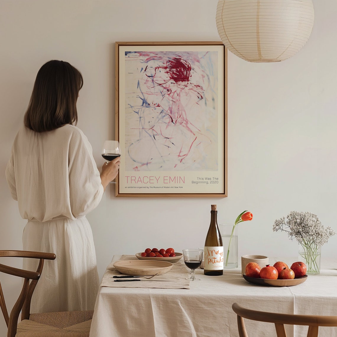 Tracey Emin This Was The Beginning Abstract Red Line Modern Art Poster - Image 2
