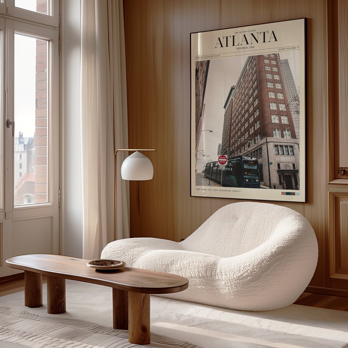 Atlanta Georgia Streetcar Downtown Brick Buildings Urban Travel Poster - Image 4