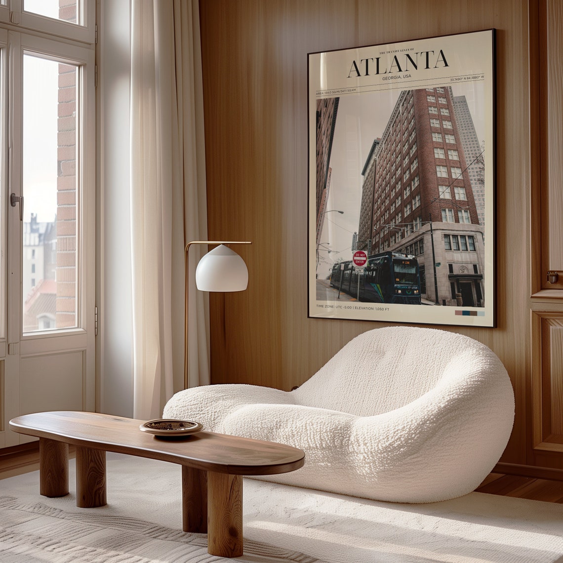 Travel Poster Atlanta Poster Vintage Posters In Atlanta Print Atlanta Streets Wall Art For Living Room Modern Office Wall Art - Image 4