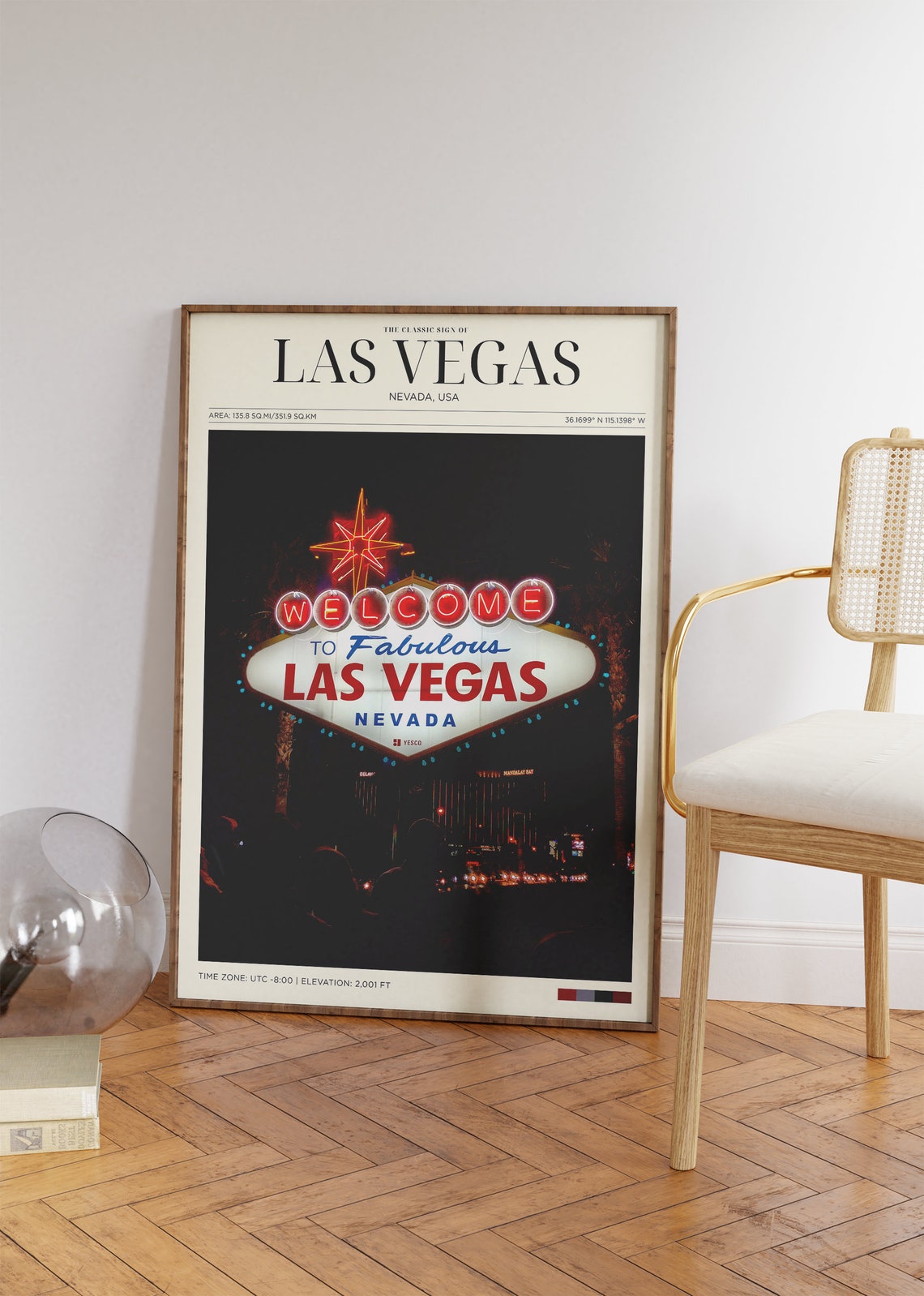 Travel Poster Las Vegas Strip Poster Las Vegas Sign Print Las Vegas Wall Art For Living Room Large Modern Office Cities Wall Art - Image 2