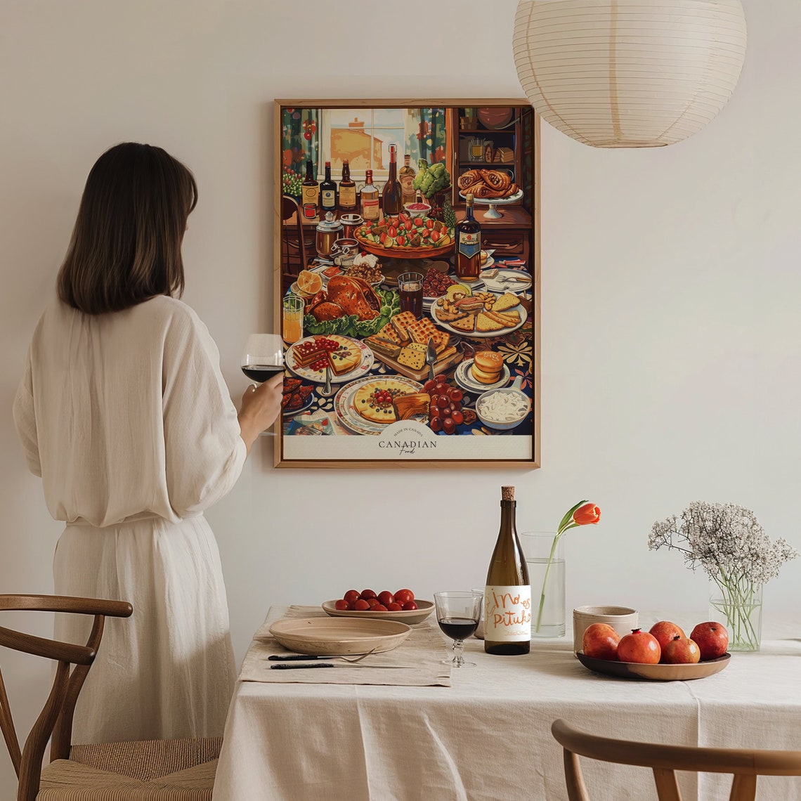 Canadian Food Feast Illustration Vintage Kitchen Wall Art Print Poster - Image 3
