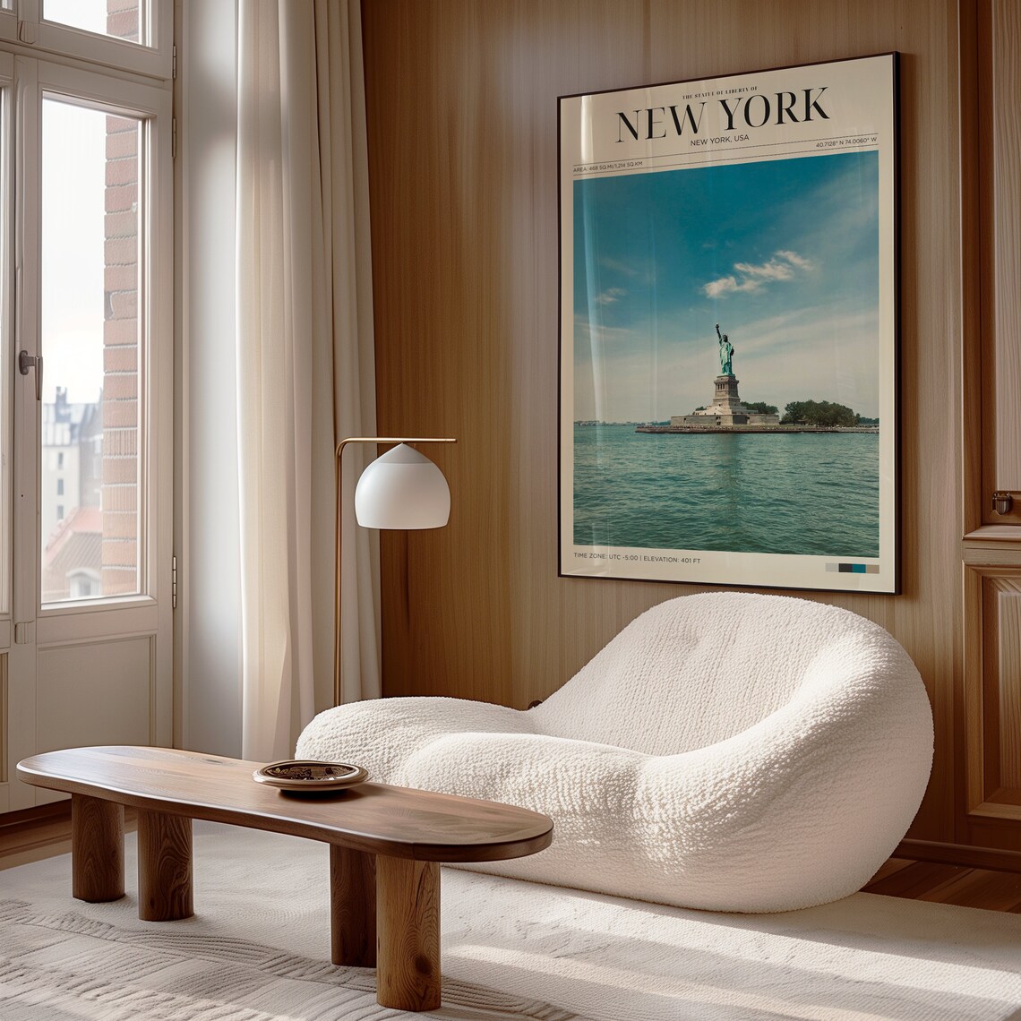 Travel Poster New York Poster Statue Of Liberty Vintage Posters In New York Print For Living Room Large Modern Office Wall Art - Image 4