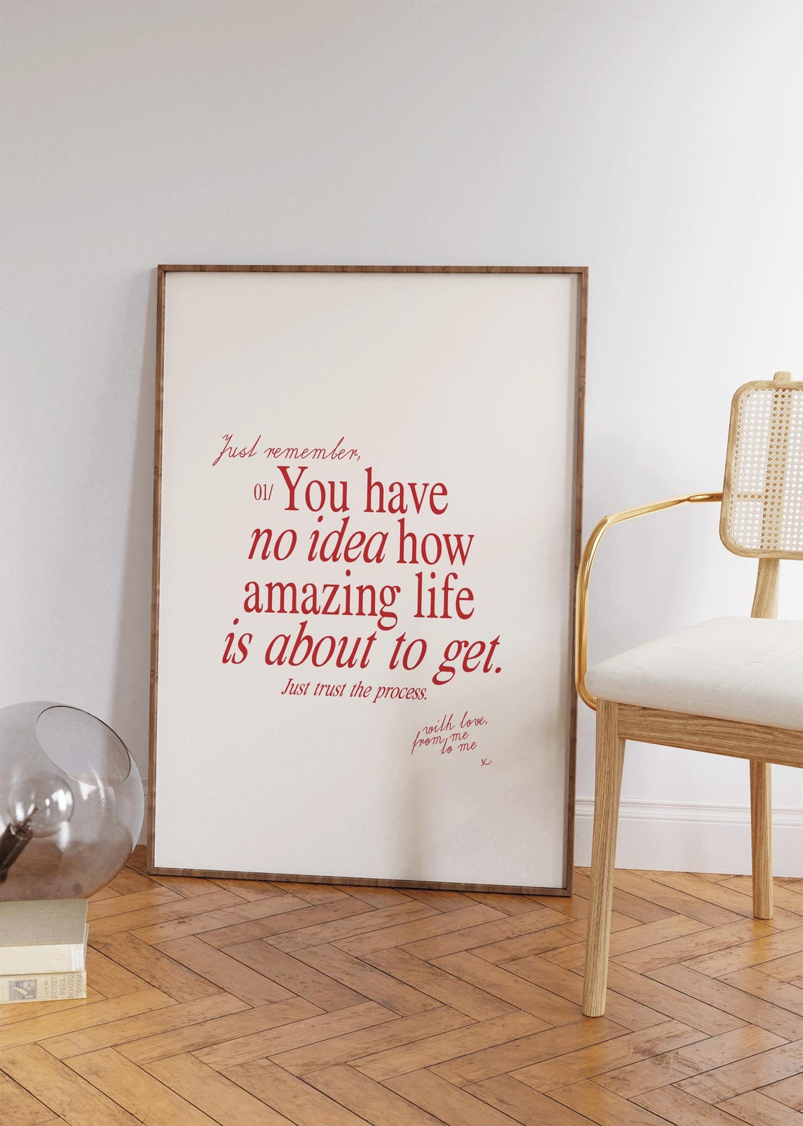 You Have No Idea How Amazing Life Is About To Get Red Quote Poster - Image 3