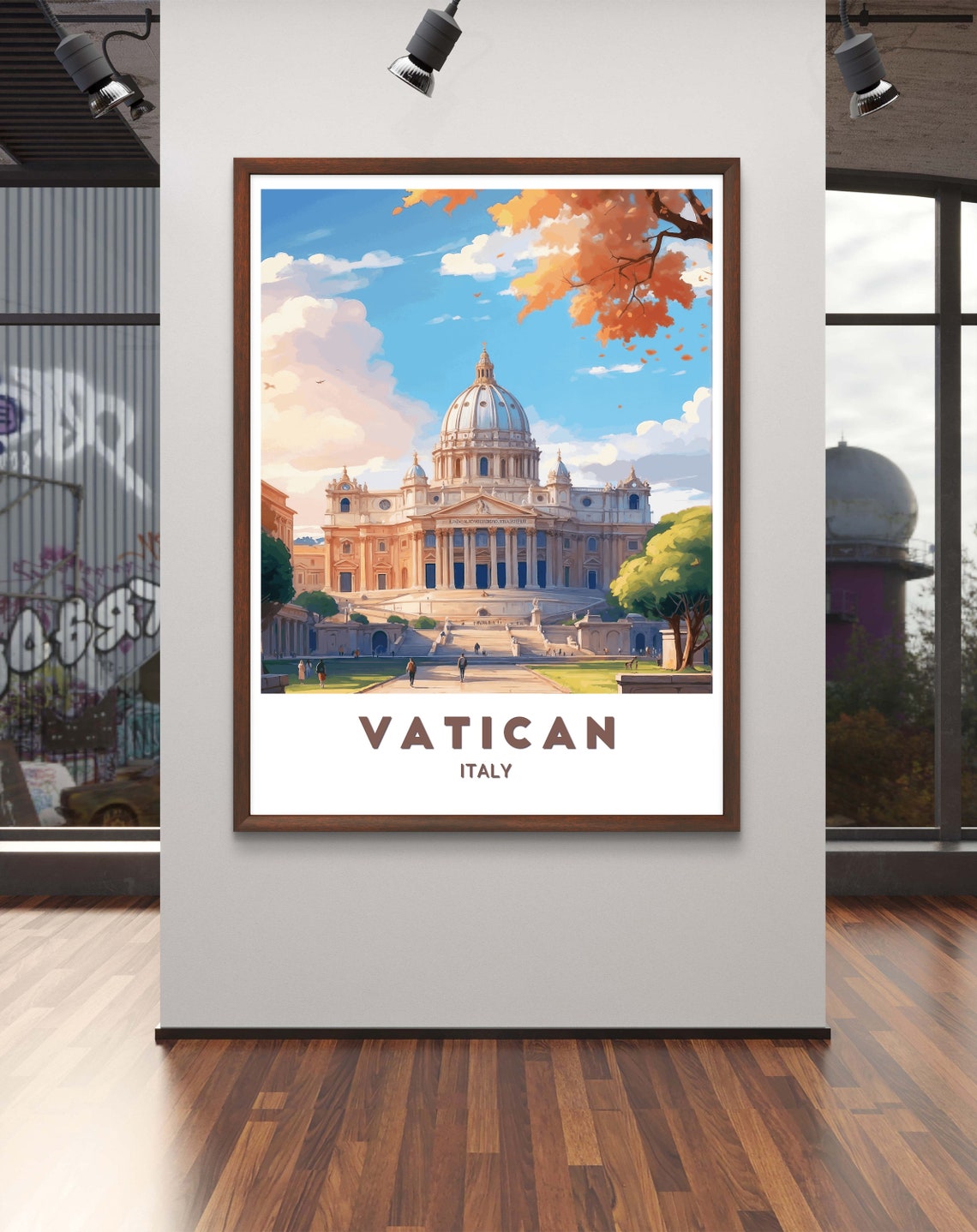 Vatican St Peters Basilica Dome Grand Italy Architecture Poster - Image 3