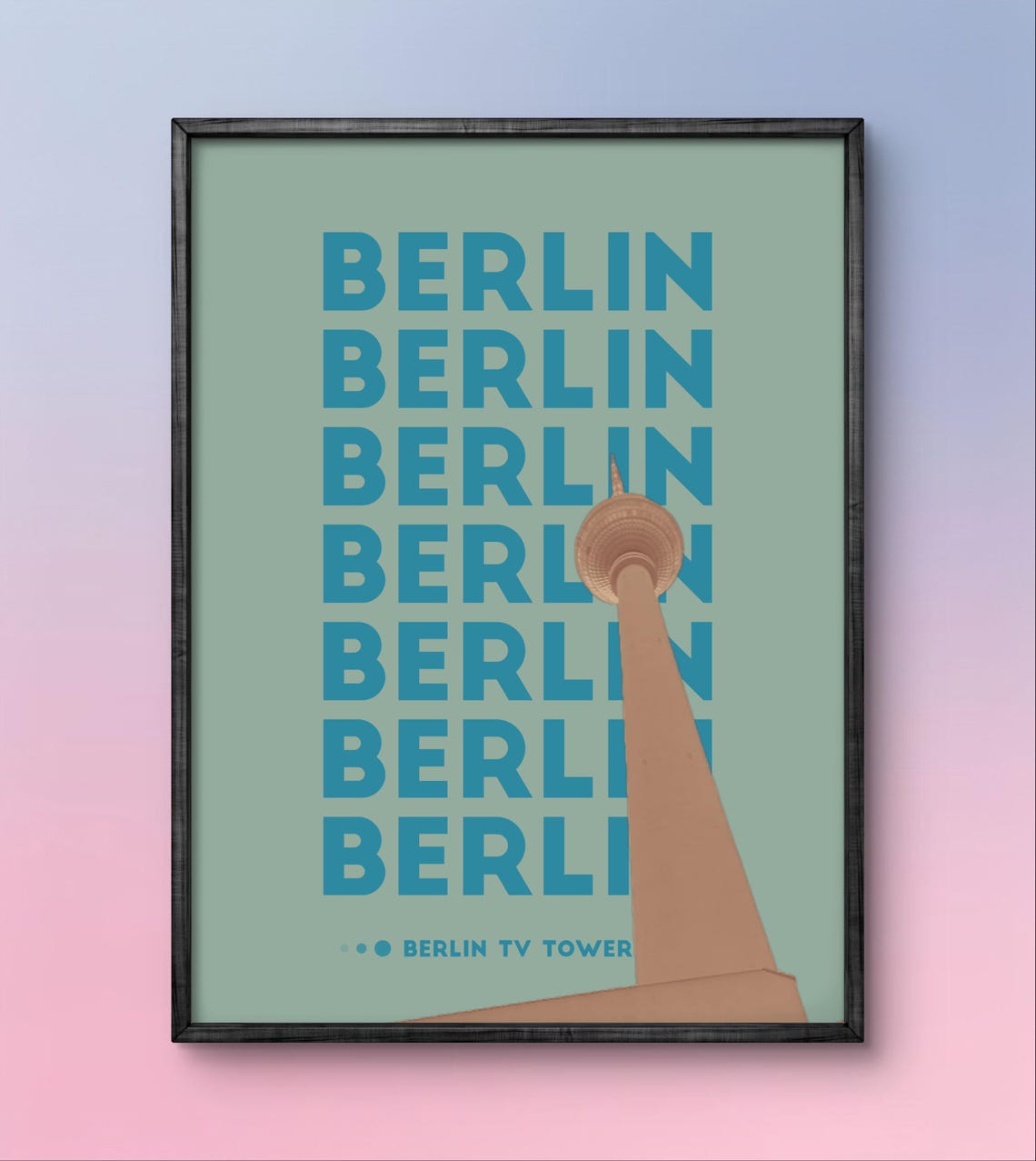 Berlin Poster Berlin Tv Tower Print Germany Landmark Wall Art Poster Modern Architecture Decor Travel Gift Idea - Image 3