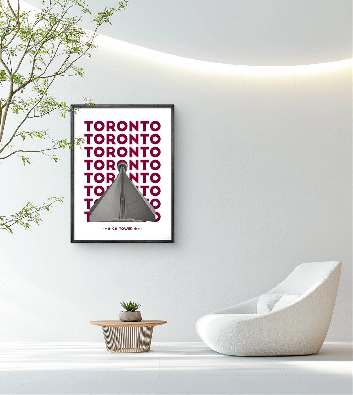 Toronto CN Tower Modern Skyline Travel Poster - Image 3