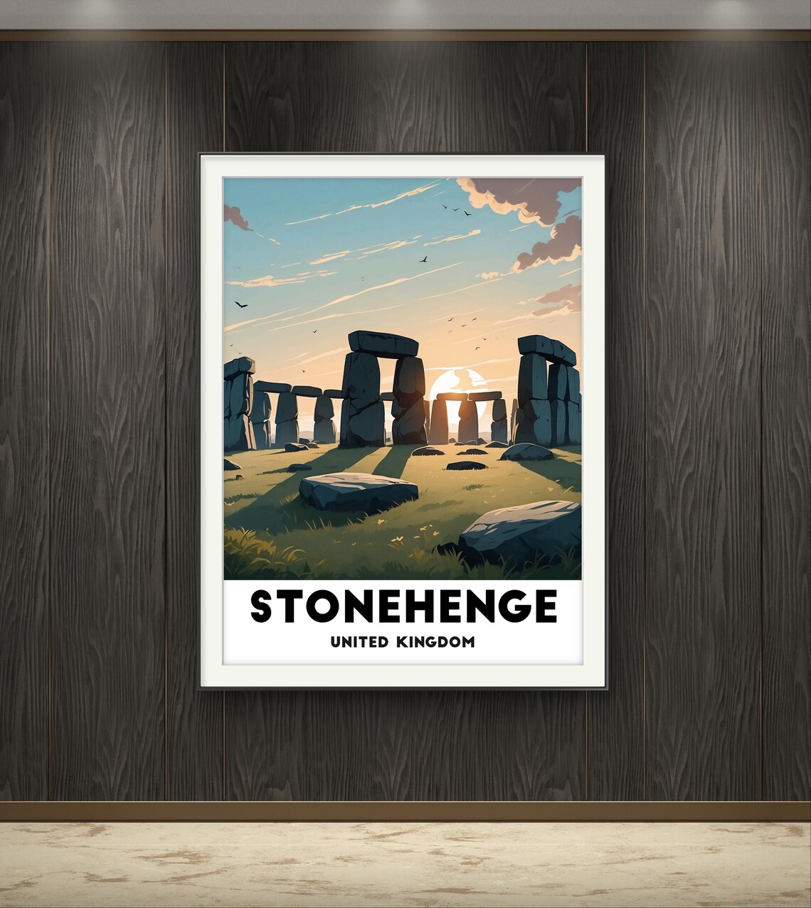 Stonehenge United Kingdom Ancient Stones Sunrise Travel Poster - Image 2