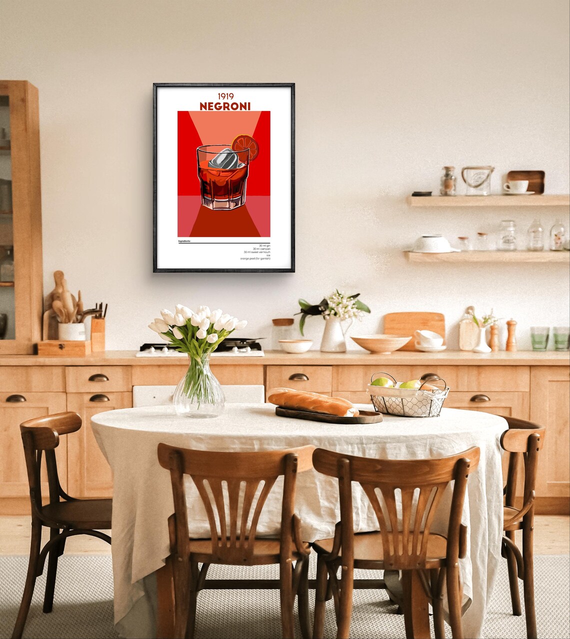 Vintage Negroni Poster, Classic Italian Cocktail - Image 3