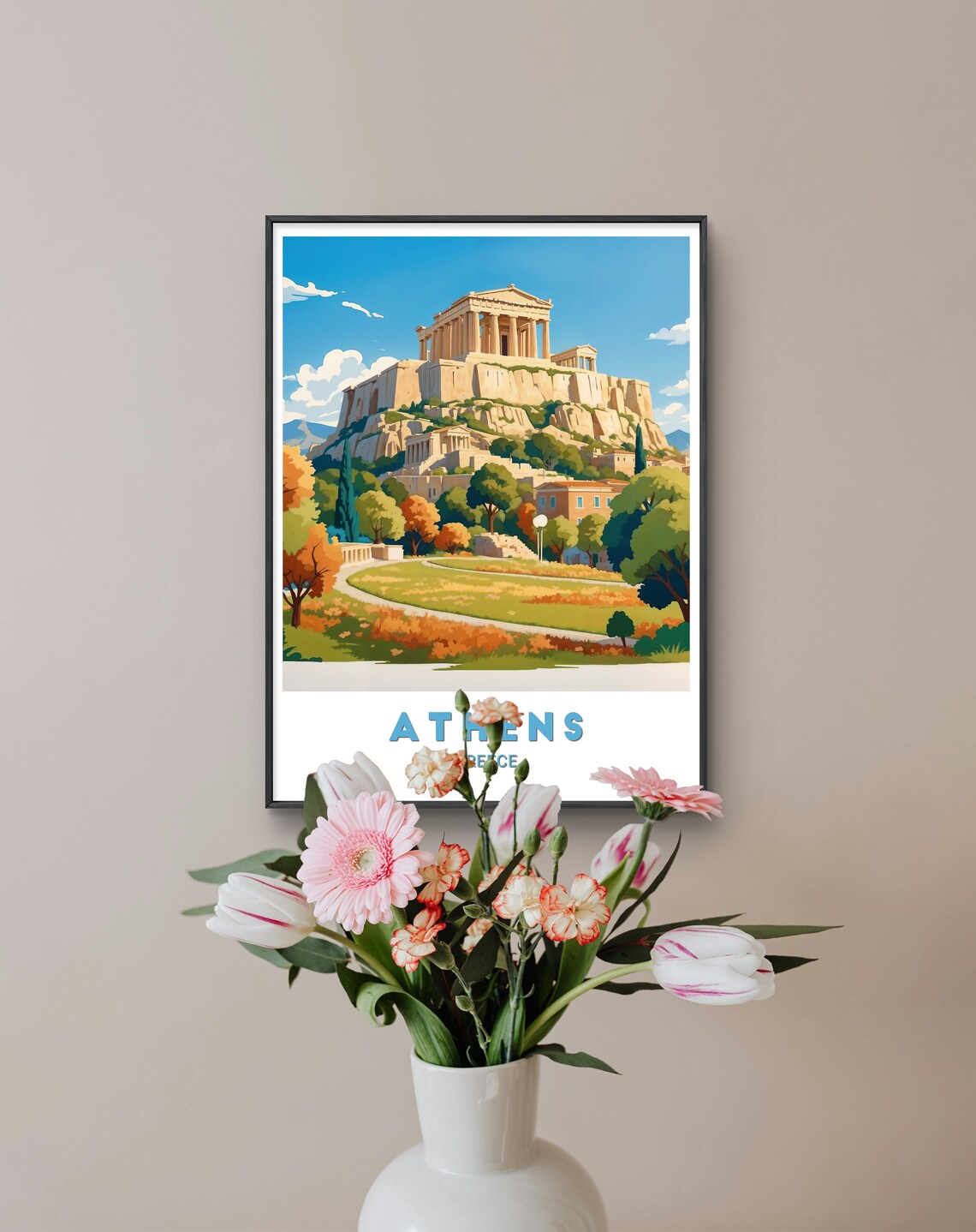 Athens Greece Acropolis Parthenon Ancient Citadel Travel Poster - Image 3