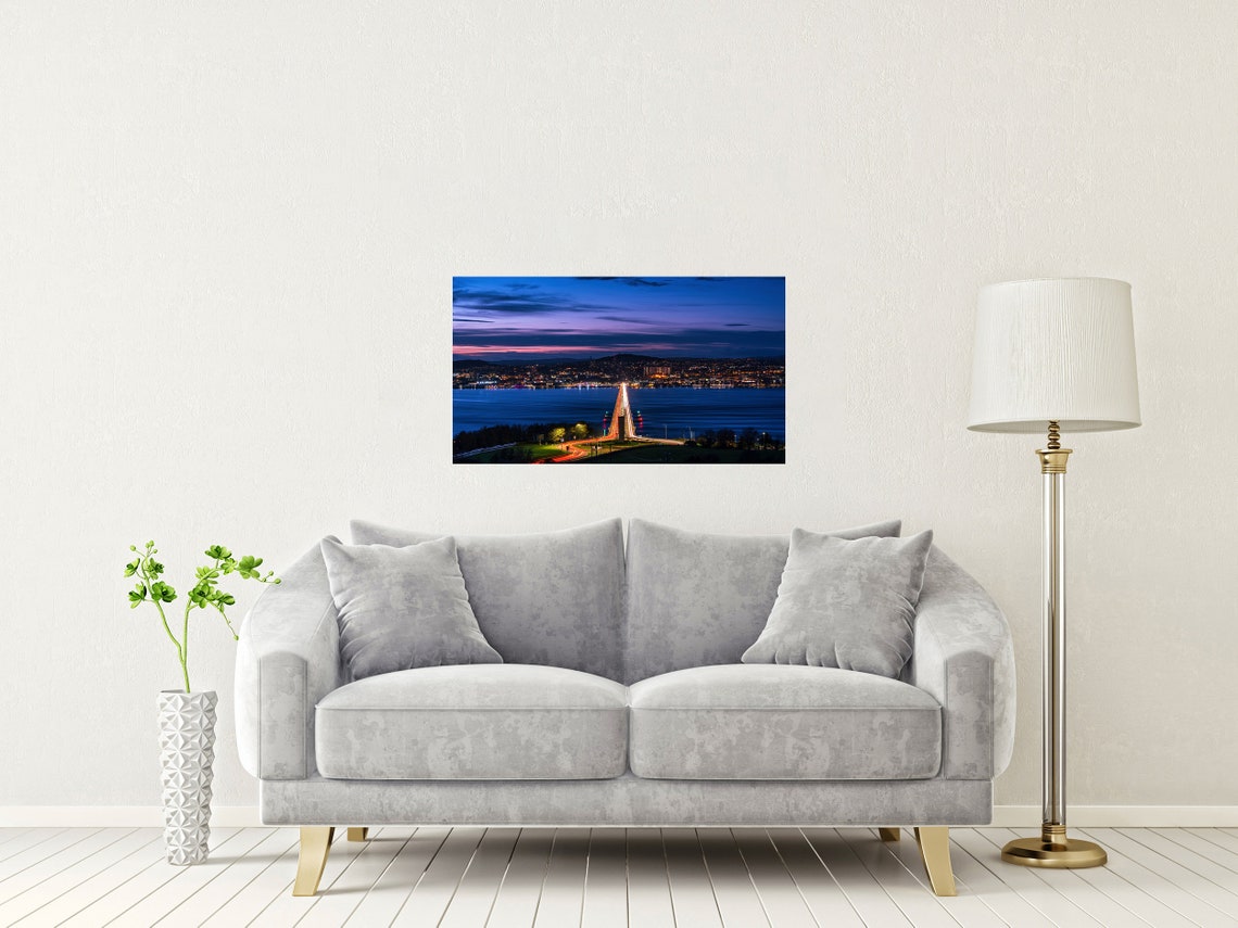 Dundee Scotland After Sunset River Tay Bridge City Lights Dusk Poster - Image 2