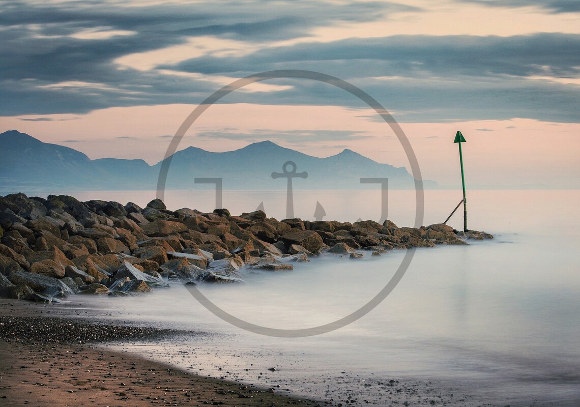 Dinas Dinlle Beach Gwynedd Wales Travel Poster - Image 3