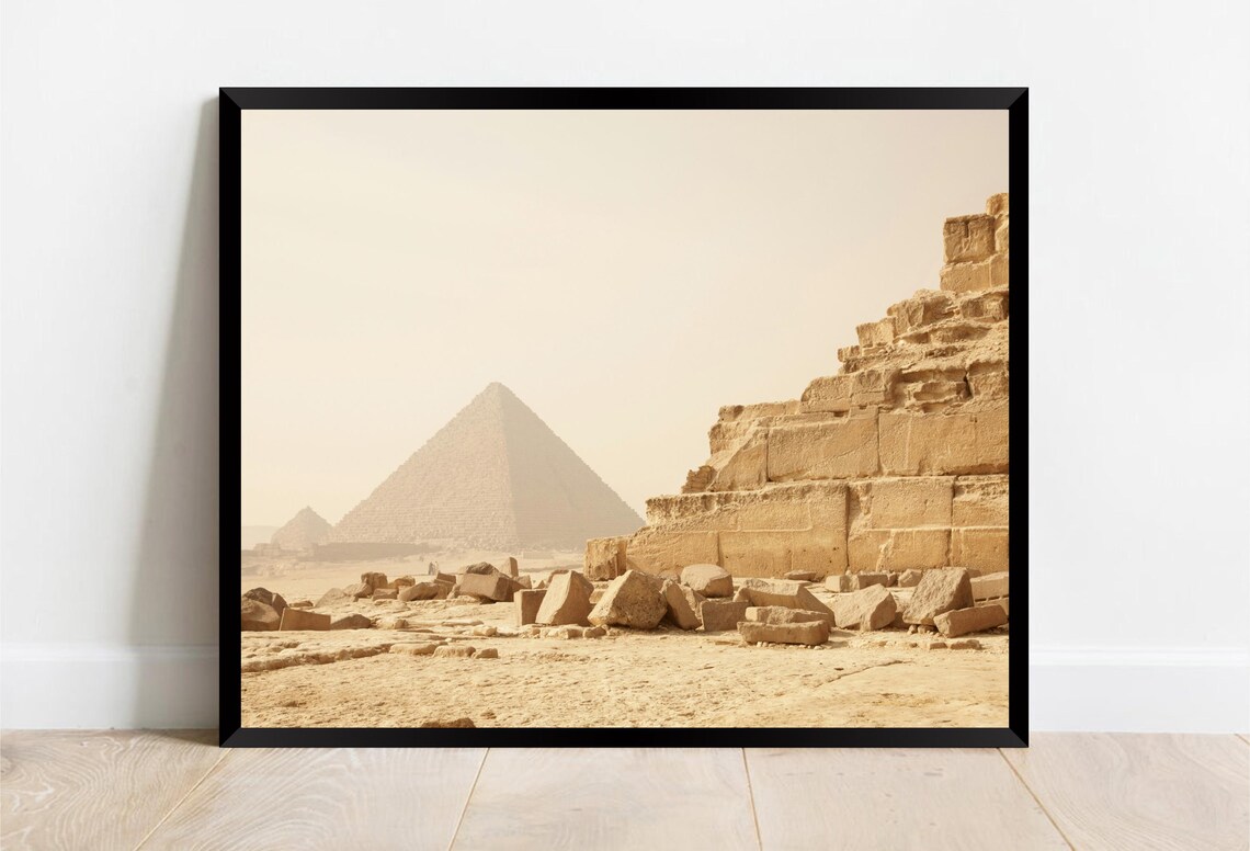 Pyramids of Giza Egypt Desert Ancient Wonder Landscape Poster - Image 2