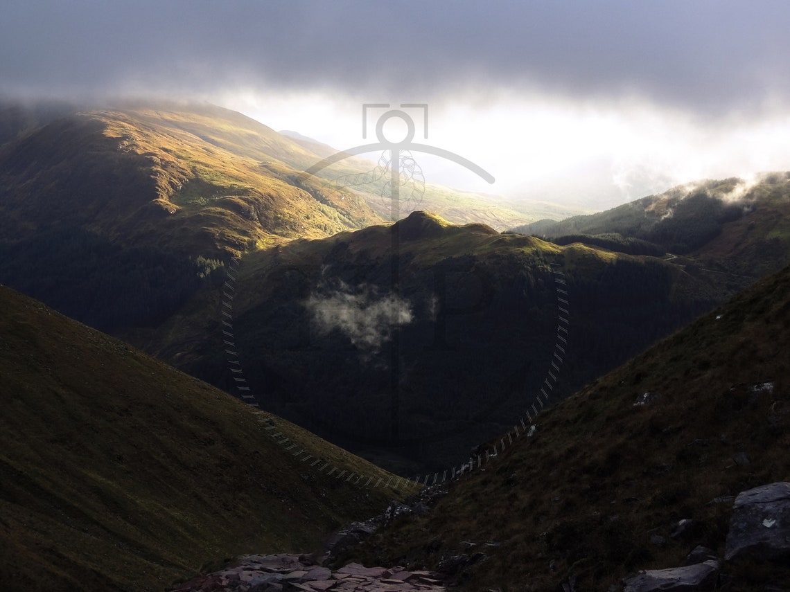 Ben Nevis Grampian Mountains Scotland Dramatic Moody Light Poster - Image 3