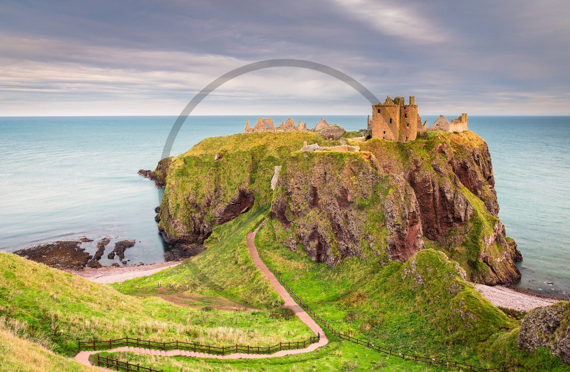 Dunnottar Castle Ruin On Dramatic Sea Cliffs Aberdeenshire Poster - Image 3