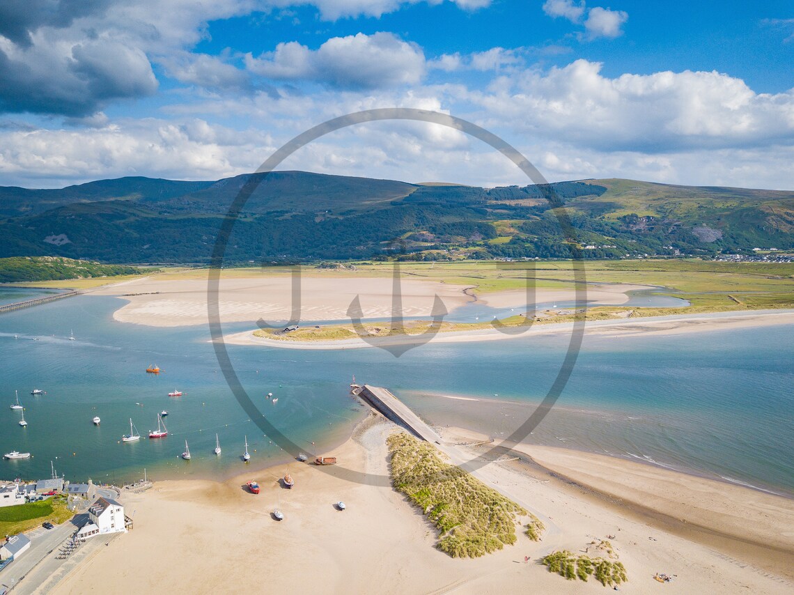 Barmouth Beach, Snowdonia Wales Travel Poster - Image 3