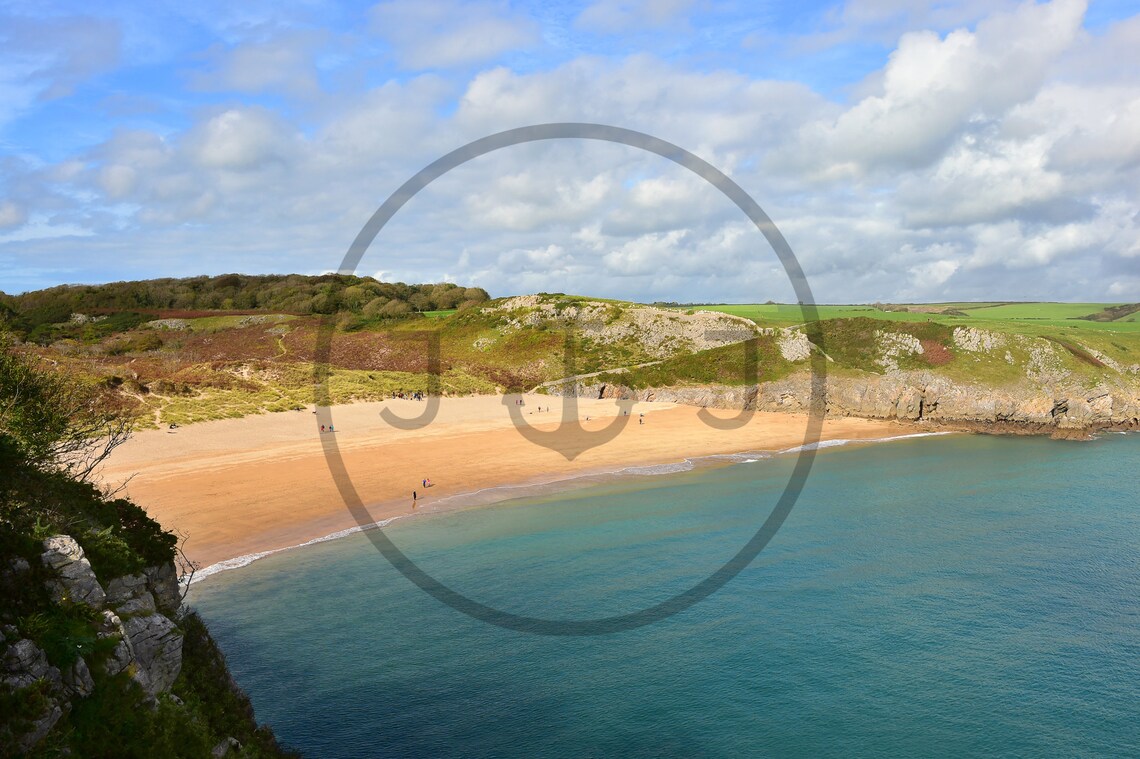 Barafundle Bay Pembrokeshire Wales Turquoise Water Beach Print - Image 3