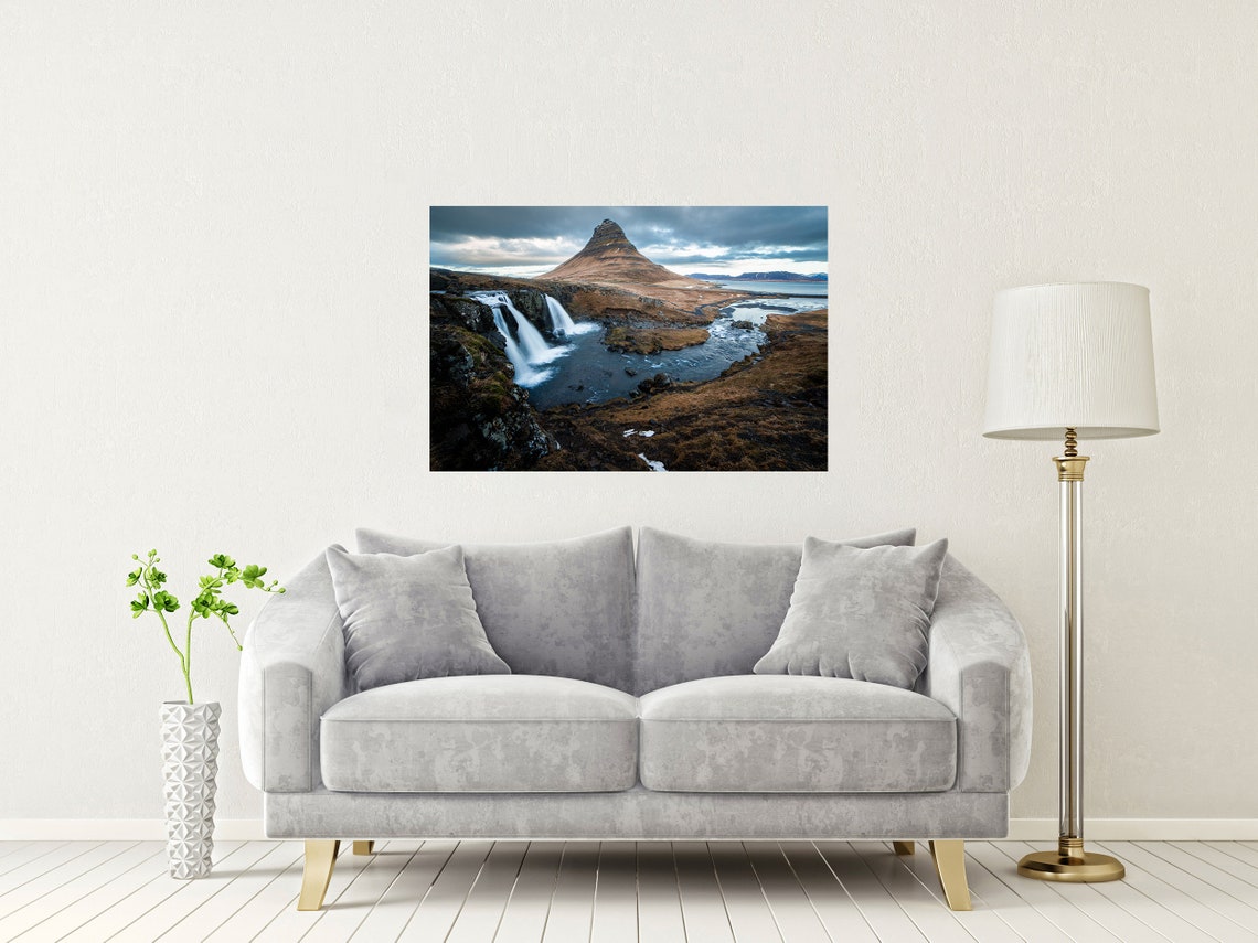 Kirkjufellsfoss Waterfall And Kirkjufell Mountain Iceland Poster - Image 2