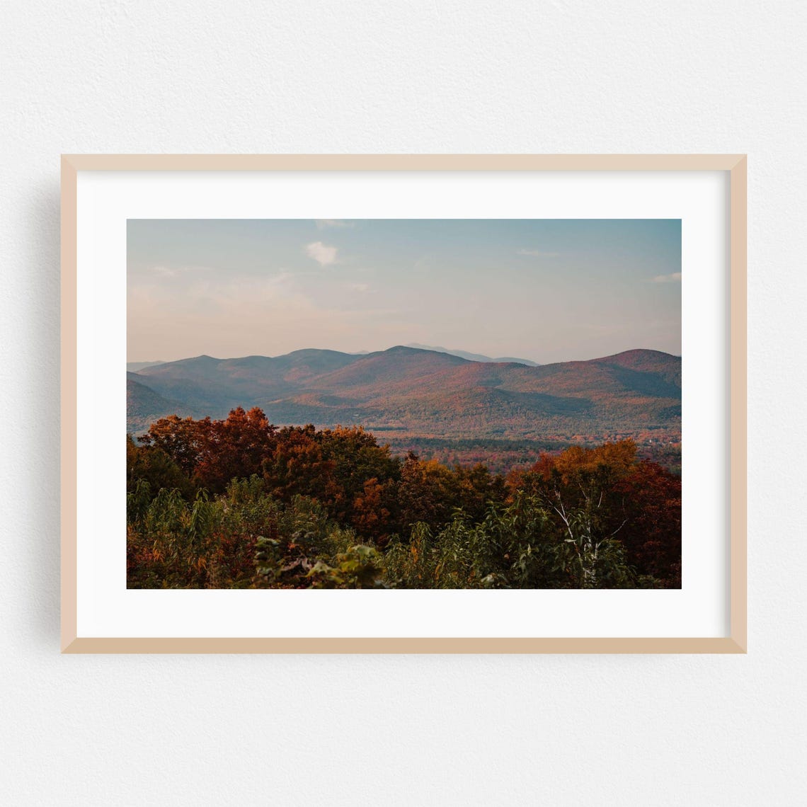 Autumn Hills at Dusk Rolling Golden Mountains Landscape Poster