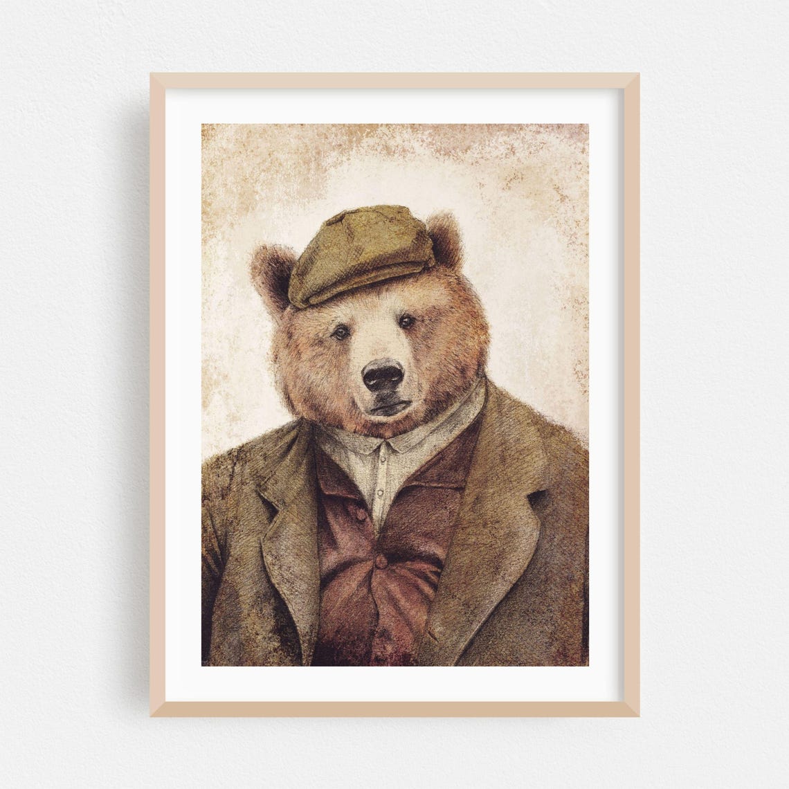 Humor Print Vintage Wall Art Illustration Framed Rustic Home Decor Drawing Poster Uncle B Fine