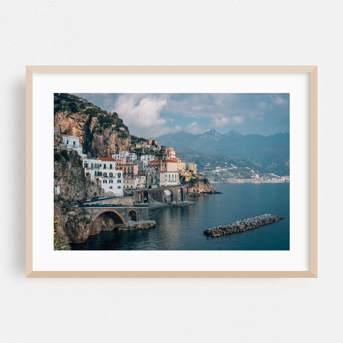 Atrani Amalfi Coast Cliffside Village Italy Photography Poster