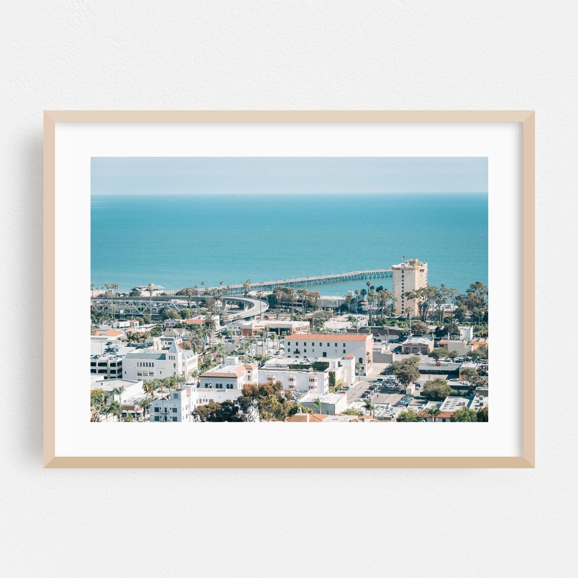 Ventura Coastal City Skyline Travel Poster