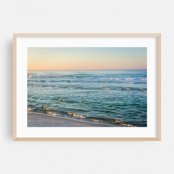 Panama City Beach Florida Sunset Calm Turquoise Ocean Photography Poster