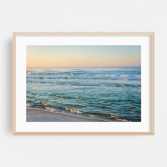 Panama City Beach Print Florida Wall Art Ocean Framed Home Decor Waves Poster Sunset Fine Coastal Nature Landscape