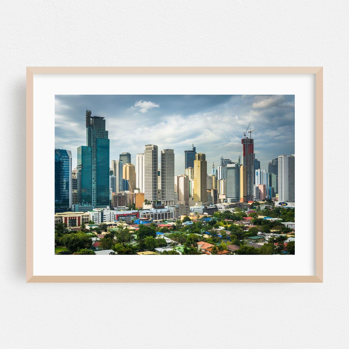 Manila Philippines City Skyline Skyscrapers Daytime Photo Poster