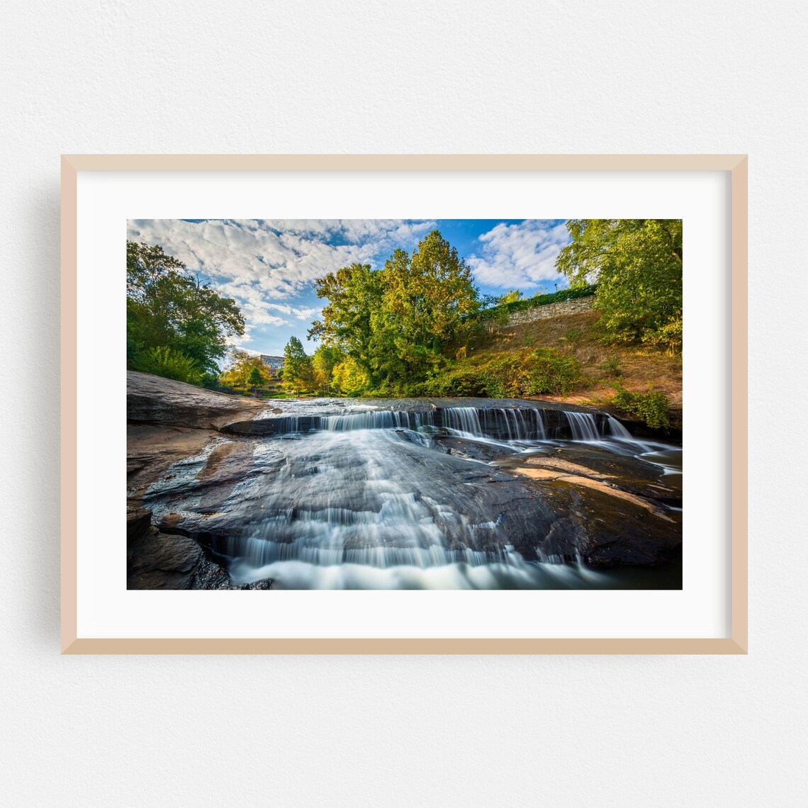 Greenville South Carolina Waterfall Nature Scenic Photo Poster