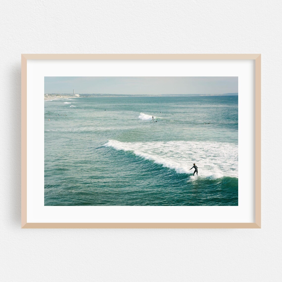 Oceanside Print Wall Art Surf Framed Waves Home Decor Ocean Poster Beach Fine Coast Surfboard House