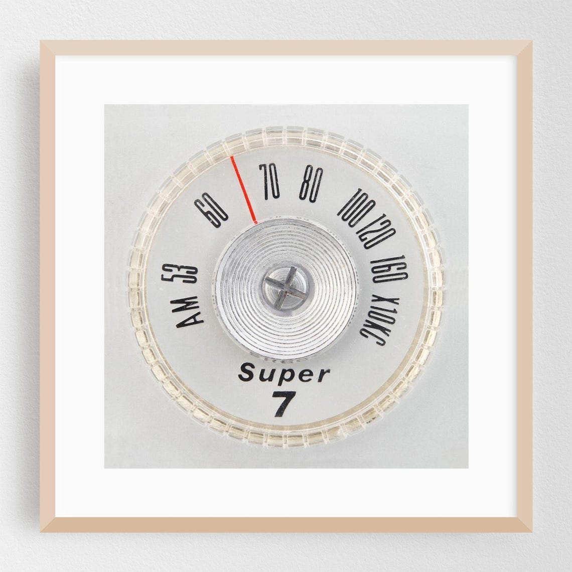 Super 7 Vintage AM Radio Dial Retro Mid-Century Nostalgia Photo Poster