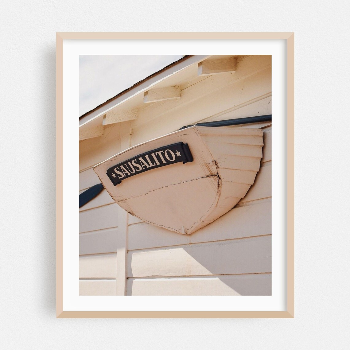 Sausalito Vintage Travel Poster, Harbor Architecture