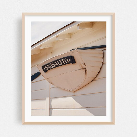 Sausalito Vintage Travel Poster, Harbor Architecture