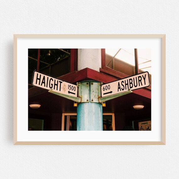 Haight And Ashbury Street Signs San Francisco California Travel Poster