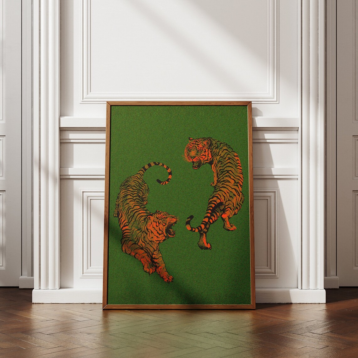Tiger Art Print, Retro Dorm Decor