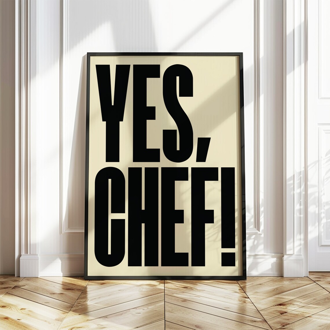 Yes Chef Poster, The Bear Mid-Century Kitchen Print