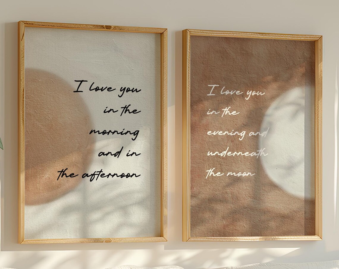 I Love You In The Morning, Moon and Sun Art Print - Image 3