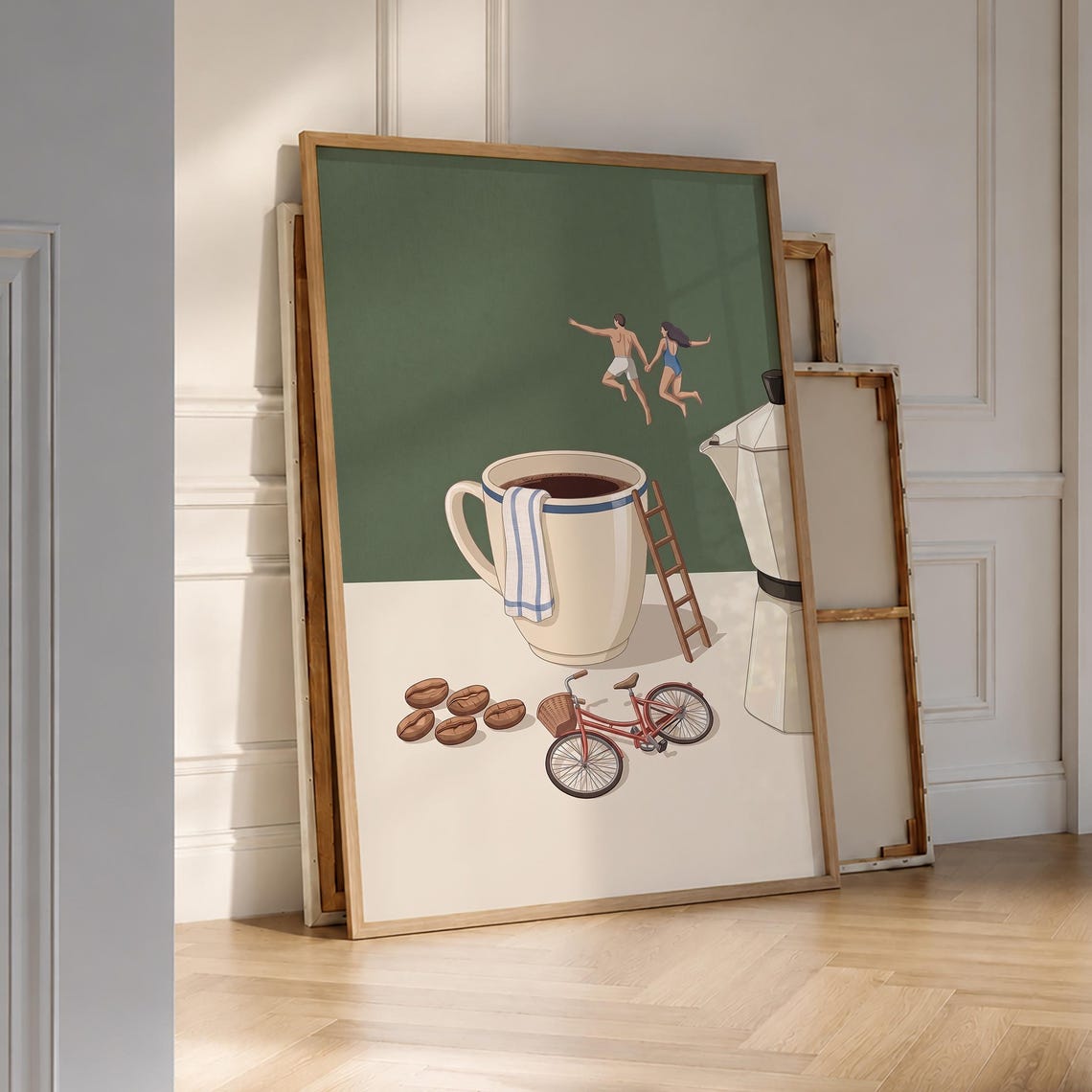 Coffee Adventure Print Trendy Kitchen Poster Espresso Wall Art Lover Prints Good Morning Digital File
