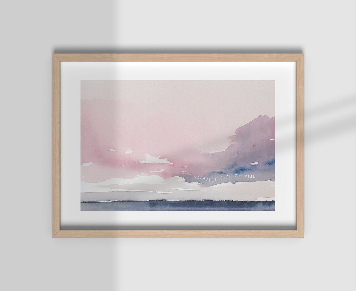 Give Yourself Time To Heal Therapy Office Poster