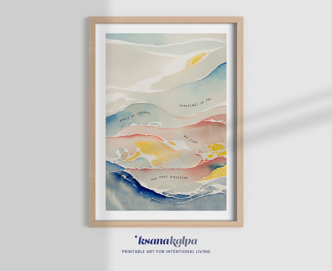 Waves Of Change Therapist Office Art Print