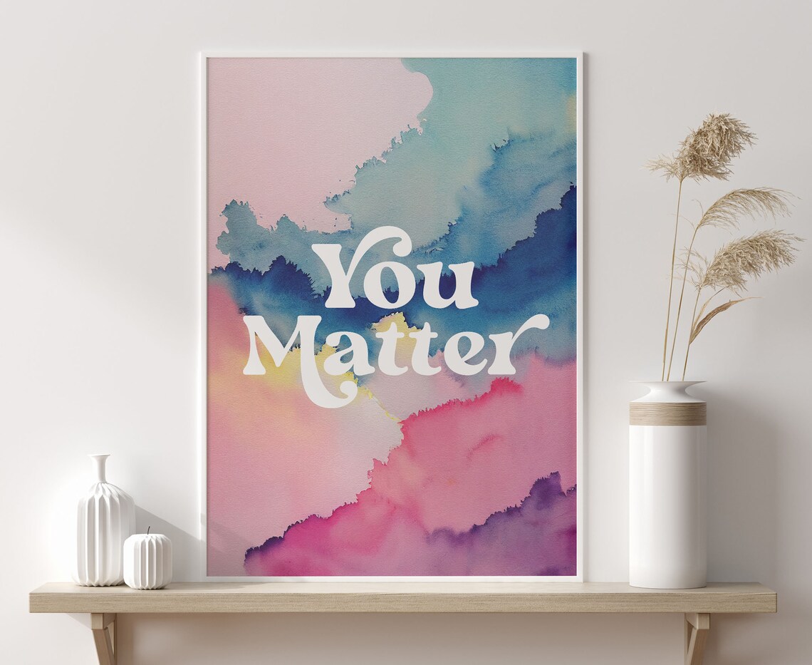 You Matter Mental Health Art Print, Therapy Office - Image 4