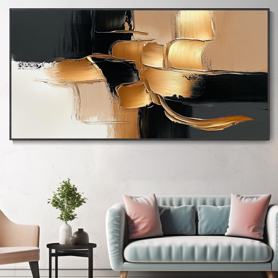 Abstract Knife Art, Modern 3D Texture Wall Art Print