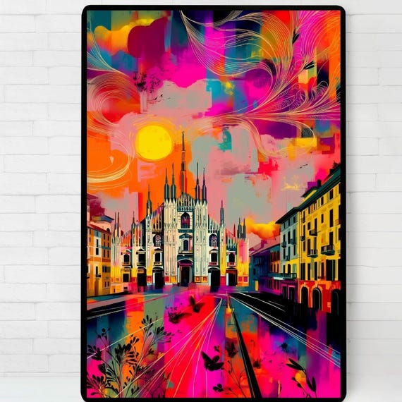 Milano In A Burst Of Color Posterprintable Wall Art Instant