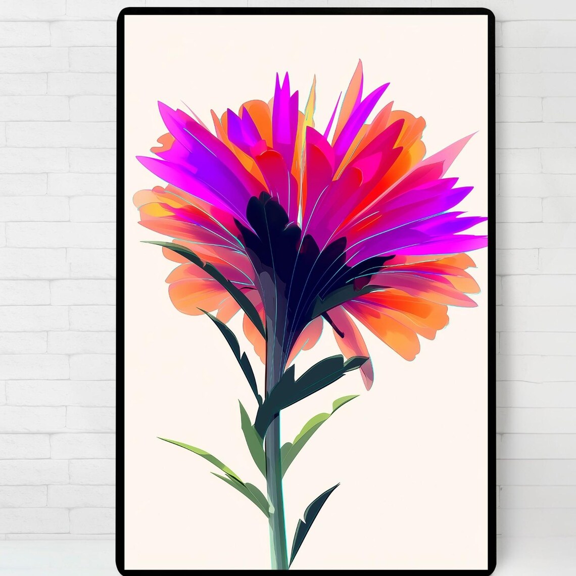 Marigold Flower Illustration, Botanical Art Print