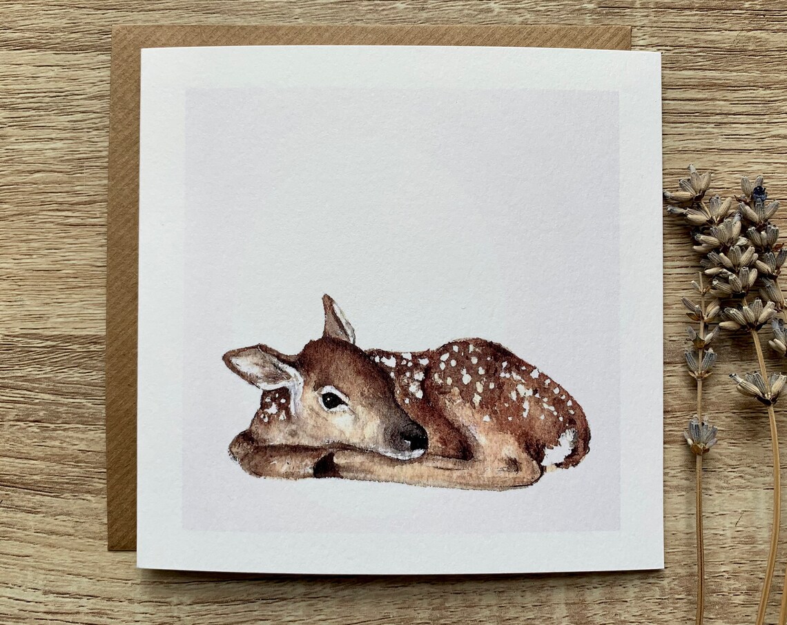 Fawn Greeting Card, Gentle Woodland Animal